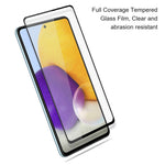 AMORUS Full Coverage HD Silk Printing Clear Full Glue Double Defense Tempered Glass Film for Samsung Galaxy A73 5G