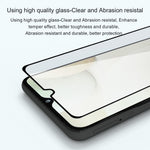 AMORUS Full Coverage HD Silk Printing Clear Full Glue Double Defense Tempered Glass Film for Samsung Galaxy A73 5G