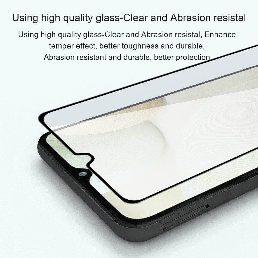 AMORUS Full Coverage HD Silk Printing Clear Full Glue Double Defense Tempered Glass Film for Samsung Galaxy A73 5G