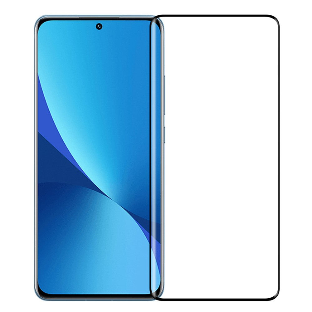 PINWUYO for Xiaomi 12 5G/12X 5G/12S 5G Arc Edge Full Coverage No Fingerprint Explosion-proof 3D Hot Bending HD Tempered Glass Screen Protector [Full Glue]