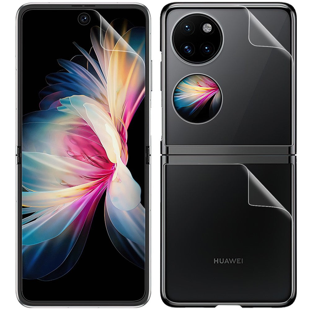 IMAK Hydrogel III Full Cover Soft TPU Front Screen Protector + Back Protective Film for Huawei P50 Pocket