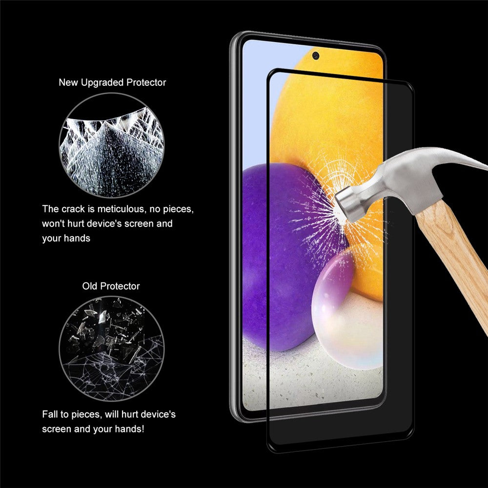 HAT PRINCE HD Klart Fuldlim 0,26mm 2,5D Buet Kant 9H Hærdet Glas Skærmbeskytter til Samsung Galaxy A53 5G
