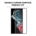 HAT PRINCE 0,26 mm 3D-böjt helhjärtat härdat glasskärmskydd [stöd för fingeravtryckslåsning] för Samsung Galaxy S22 Ultra 5G