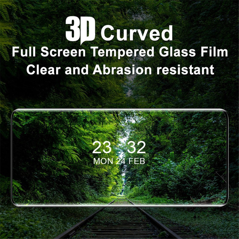 IMAK Genomskinlig 3D-böjd kantskyddsfilm AGC-glas heltäckande sidoskärmskydd för Xiaomi 12 5G/12X 5G/12S 5G