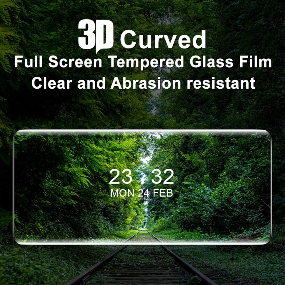 IMAK fulddækkende, sidebeskyttende 3D-buet AGC-glasskærmbeskyttelse med 9H-hårdhed, ridsebestandig klar film til Xiaomi 12 Pro 5G / 12S Pro 5G / 12 Pro (Dimensity) 5G