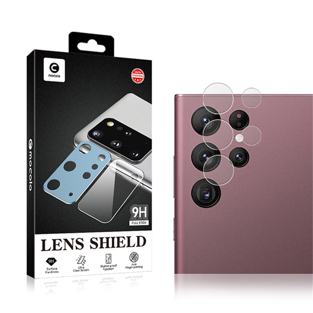 MOCOLO HD Anti-Explosion 9H Härdat Glas Bakkamera Linsskydd för Samsung Galaxy S22 Ultra 5G