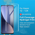 IMAK 2 st/set Hydrogelfilm III TPU skärmskydd för Xiaomi 12 5G/12X 5G/12S 5G, HD genomskinlig reptålig heltäckande film