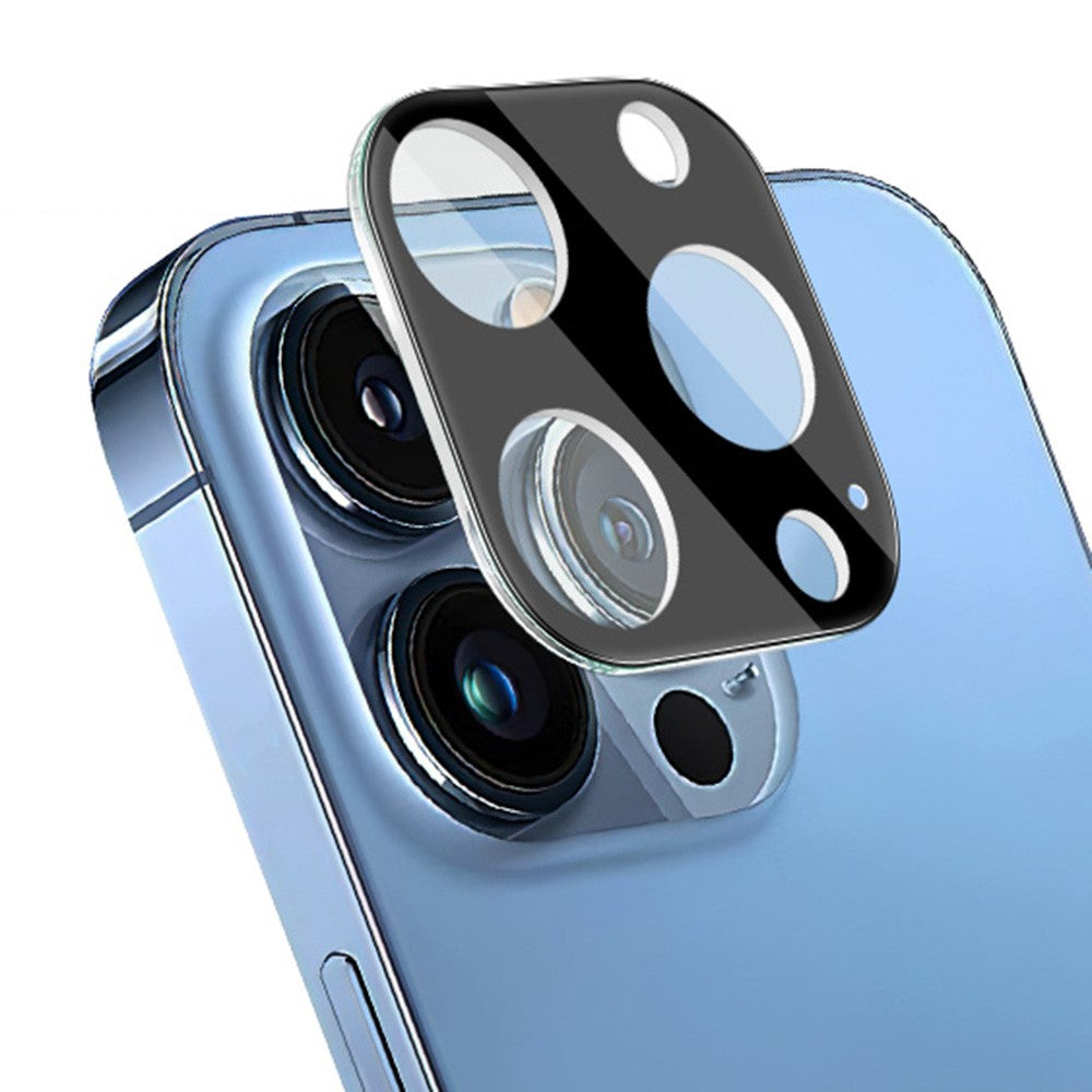 IMAK för iPhone 13 Pro 6,1 tum/13 Pro Max 6,7 tum svart version HD-härdat glaslinsfilm + akryllinsskydd bubbelfri automatisk absorption