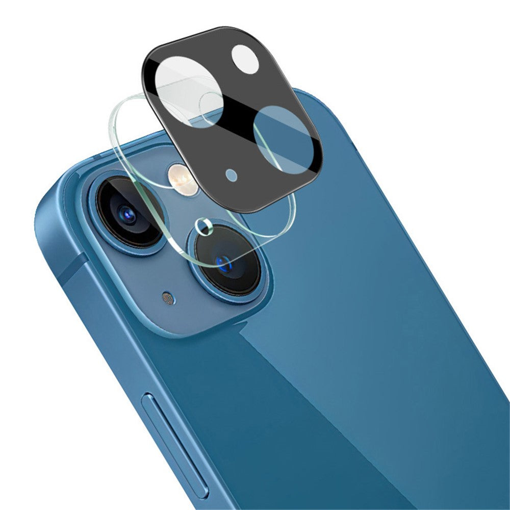 IMAK til iPhone 13 mini 5,4 tommer/13 6,1 tommer Sort version Ridsefast hærdet glaslinsefilm med høj lystransmission dækket med akryllinsedæksel