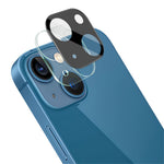IMAK til iPhone 13 mini 5,4 tommer/13 6,1 tommer Sort version Ridsefast hærdet glaslinsefilm med høj lystransmission dækket med akryllinsedæksel