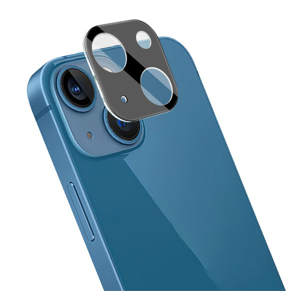 IMAK til iPhone 13 mini 5,4 tommer/13 6,1 tommer Sort version Ridsefast hærdet glaslinsefilm med høj lystransmission dækket med akryllinsedæksel