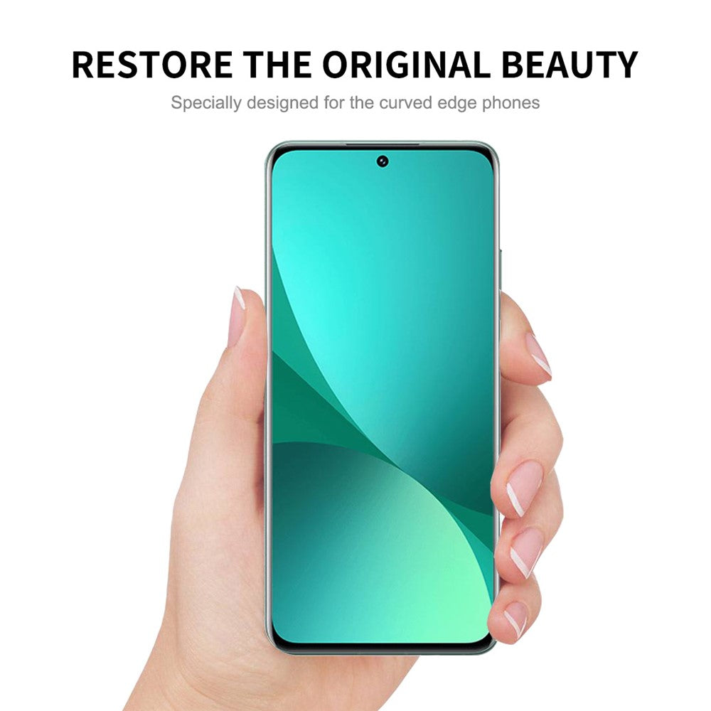 ENKAY HAT PRINCE for Xiaomi 12 Pro 5G / 12S Pro 5G /12 Pro (Dimensity) 5G HD Clear Full Screen Coverage Curved High Transparency 3D Hot Bending PET Film Screen Protector (Support Fingerprint Unlocking)