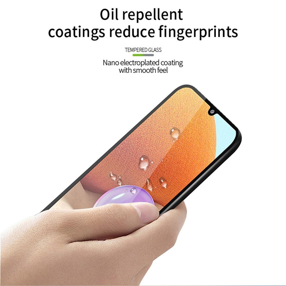 MOFI för Samsung Galaxy A33 5G Full Glue 9H Hardness Smooth Touch 2.5D Arc Edge Full Coverage HD Härdat Glas Skyddsfilm