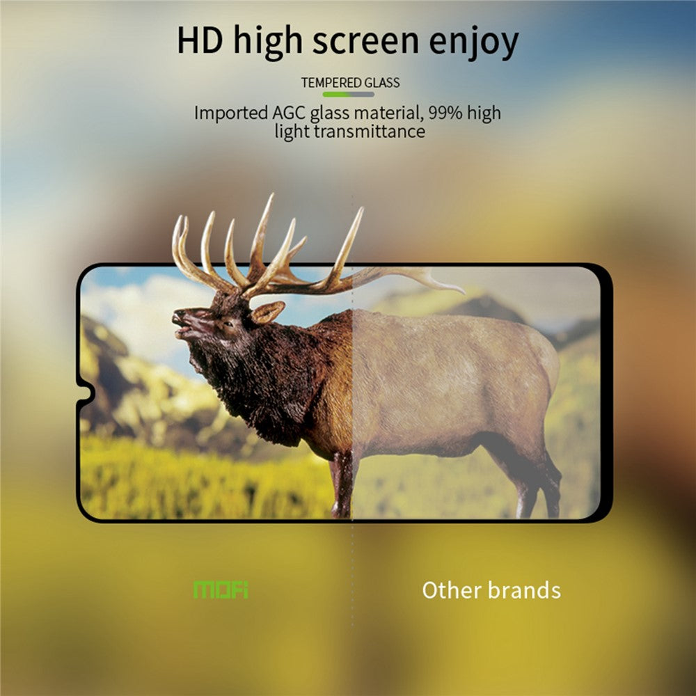 MOFI för Samsung Galaxy A33 5G Full Glue 9H Hardness Smooth Touch 2.5D Arc Edge Full Coverage HD Härdat Glas Skyddsfilm
