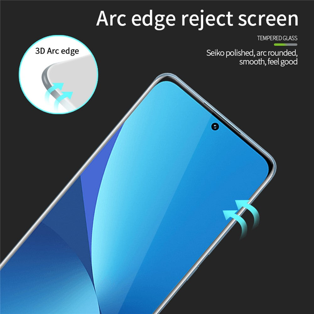 MOFI för Xiaomi 12 5G/12X 5G/12S 5G 9H hårdhet 3D bågkant varmböjning HD heltäckande härdat glas explosionsskyddande skärmskydd