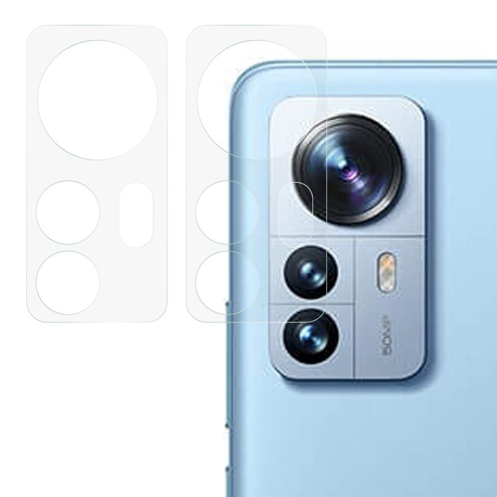 For Xiaomi 12 Pro 5G / 12S Pro 5G /12 Pro (Dimensity) 5G 2Pcs/Set Wear-Resistant 3D Arc Edge HD Clear Tempered Glass Camera Lens Protector