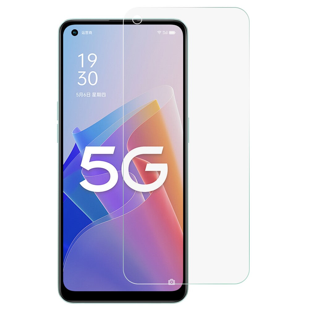 HD Clear Tempered Glass Screen Protector for Oppo A96, 0.3mm Arc Edge Anti-Scratch Case Friendly Film Guard