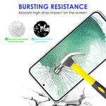 For Samsung Galaxy S22 5G 9H Hardness Anti-fingerprint 2.5D AGC Glass Tempered Glass Screen Protector + Precise Cutout Camera Lens Protector
