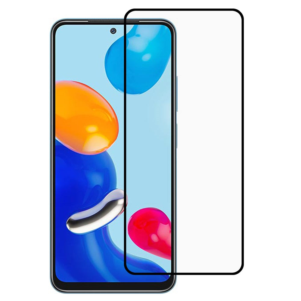 Xiaomi Redmi Note 11 4G (Qualcomm)/Redmi Note 11S 4G Explosionssäker Helklistrande Bubbelfri HD Silk Print Helskärm Härdat Glas Skyddsfilm