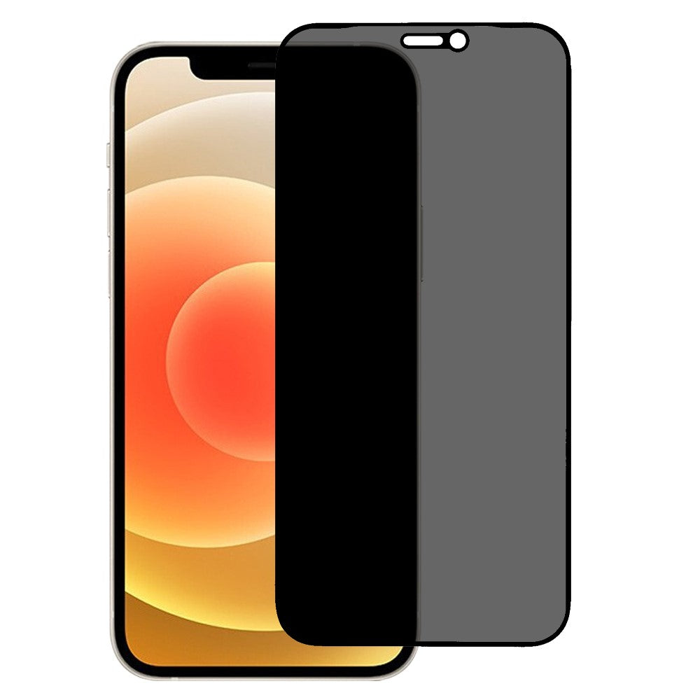 For iPhone 12 mini 5.4 inch High Definition Silk Printing Full Glue Anti-spy Full Coverage Matte Tempered Glass Screen Protector Film