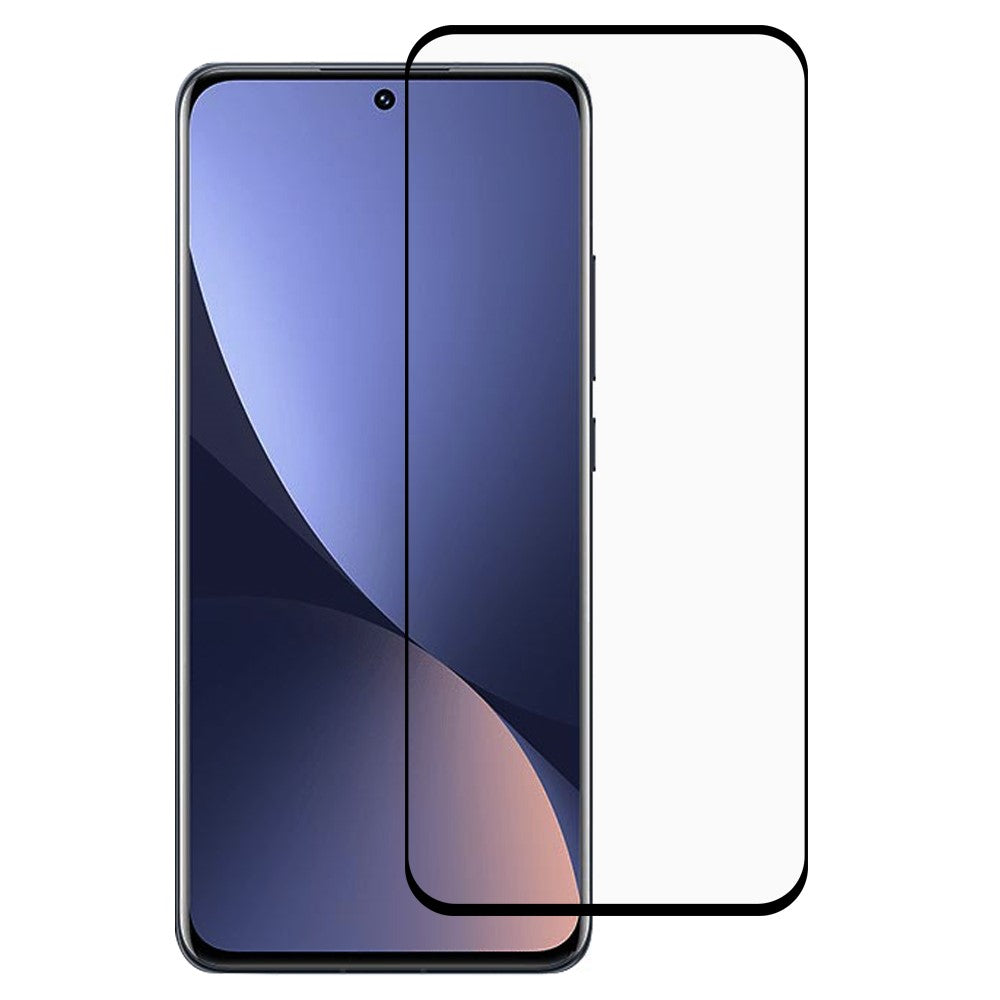 RURIHAI til Xiaomi 12 5G/12X 5G/12S 5G 0,3 mm ultratynd HD-klar eksplosionssikker 3D-buet varmebøjet hærdet glas-skærmbeskyttelsesfilm med lim på siden [fingeravtryckslåsning]