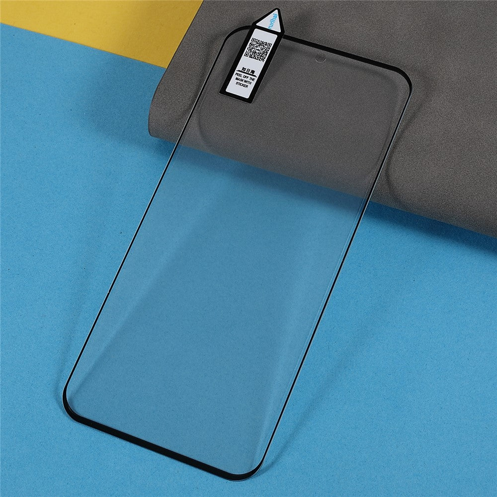 RURIHAI til Xiaomi 12 5G/12X 5G/12S 5G 0,3 mm ultratynd HD-klar eksplosionssikker 3D-buet varmebøjet hærdet glas-skærmbeskyttelsesfilm med lim på siden [fingeravtryckslåsning]