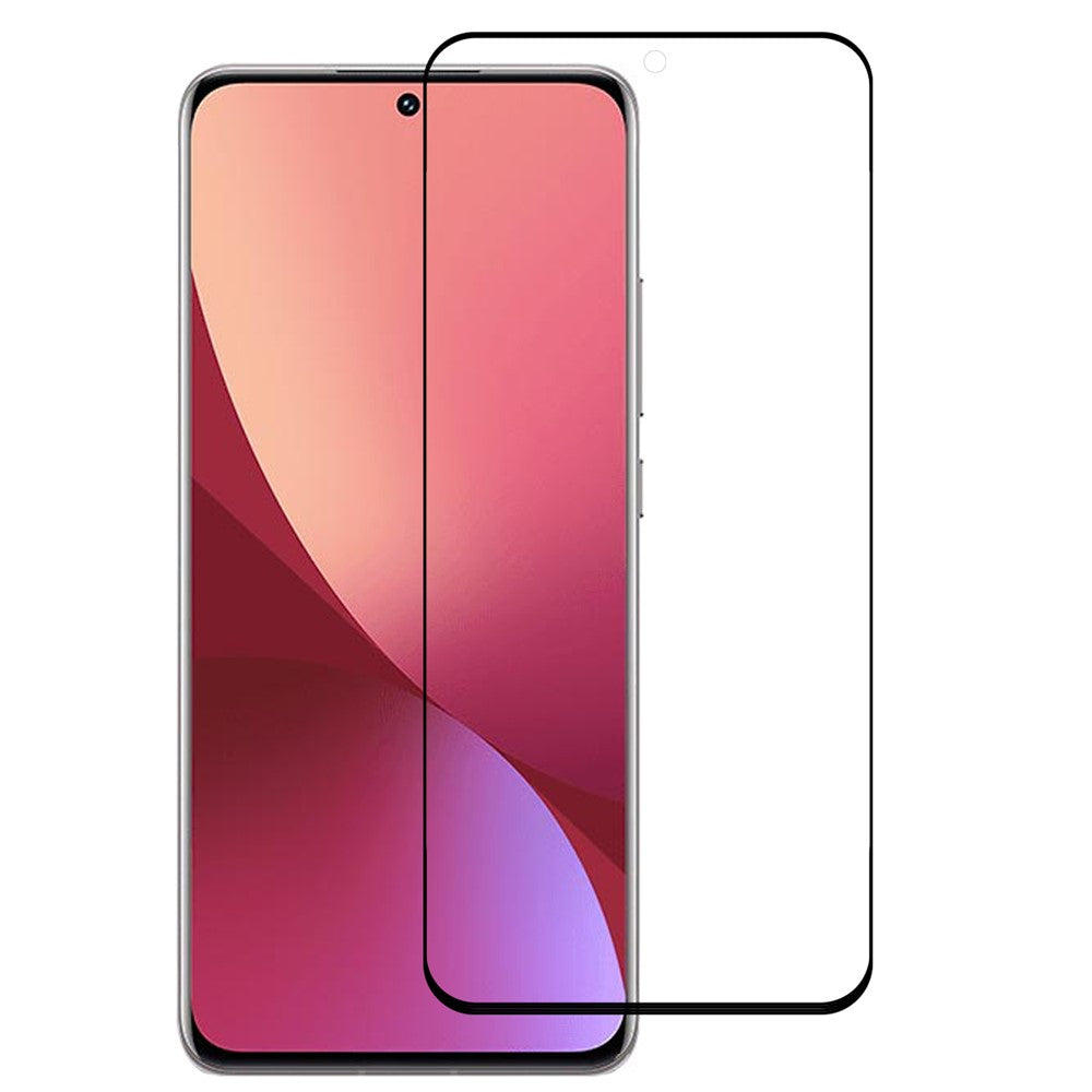 For Xiaomi 12 5G/12X 5G/12S 5G Side Glue Silk Printing Full Size Ultra Clear Tempered Glass Screen Protector