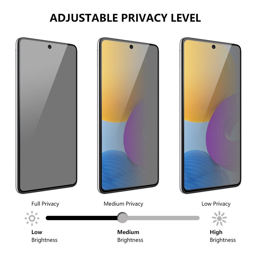 ENKAY HAT PRINCE för Samsung Galaxy A52 4G / 5G / A52s 5G Anti-olja Anti-fläckar Integritetsskydd 28-graders anti-spion Helklistrad härdat glas Skärmskydd