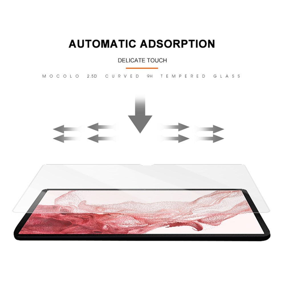 MOCOLO 2.5D Skærmbeskyttelse til Samsung Galaxy Tab S9+ / S7+ / S8+ / S7 FE - Fuld Dækning Fuld Lim HD Klar Hærdet Glas Film