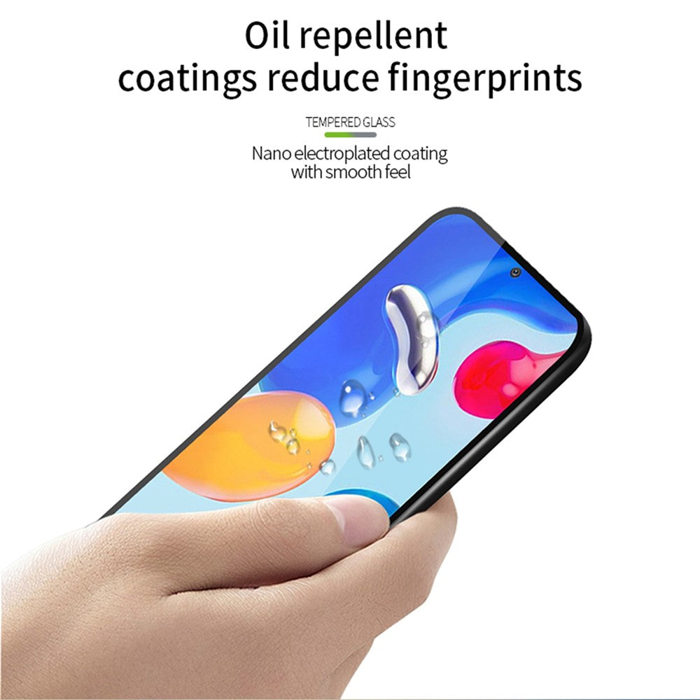 MOFI til Xiaomi Redmi Note 11S 4G / Redmi Note 11 4G (Qualcomm) JK-1-skærmbeskyttelse, fuld størrelse, fuldklæbende HD-hærdet glasfilm, ridsefast og boblefri