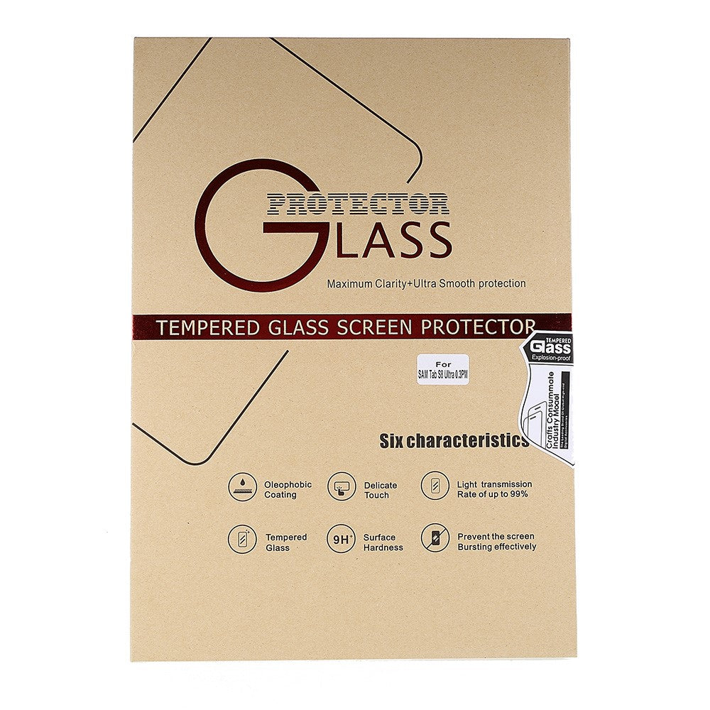 For Samsung Galaxy Tab S10 Ultra / S9 Ultra / S8 Ultra 0.3mm Full Coverage Anti-Explosion Full Glue Clear Tempered Glass Screen Protector
