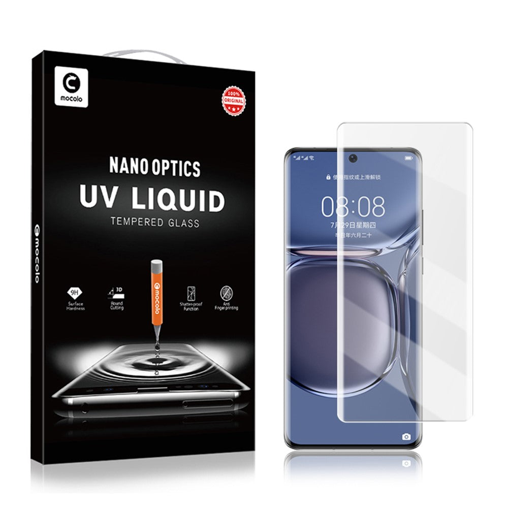 MOCOLO 3D Curved Edges Screen Protector for Huawei P50 Pro Tempered Glass Complete Covering UV Film