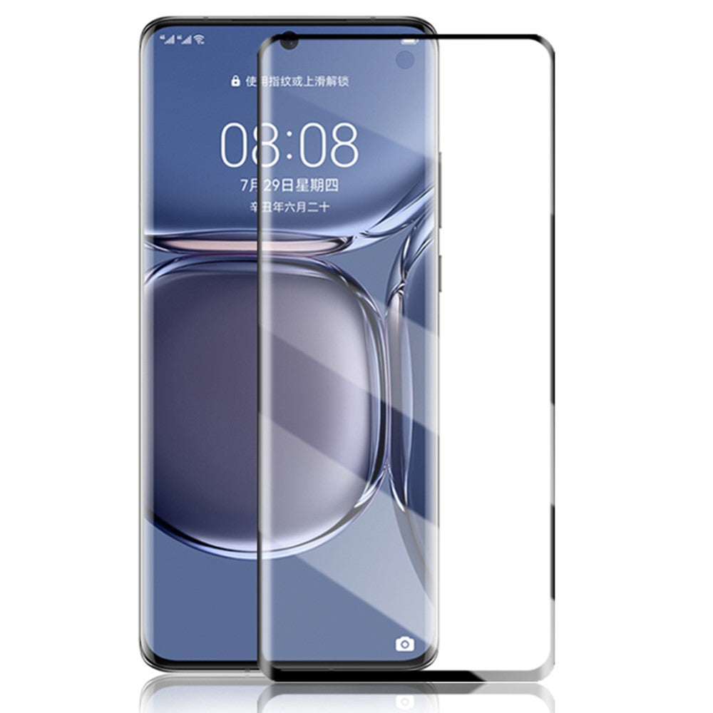 MOCOLO För Huawei P50 Pro Skärmskydd 3D Böjda Kanter Ultraklar Härdad Glasfilm med Helklistrad Lim