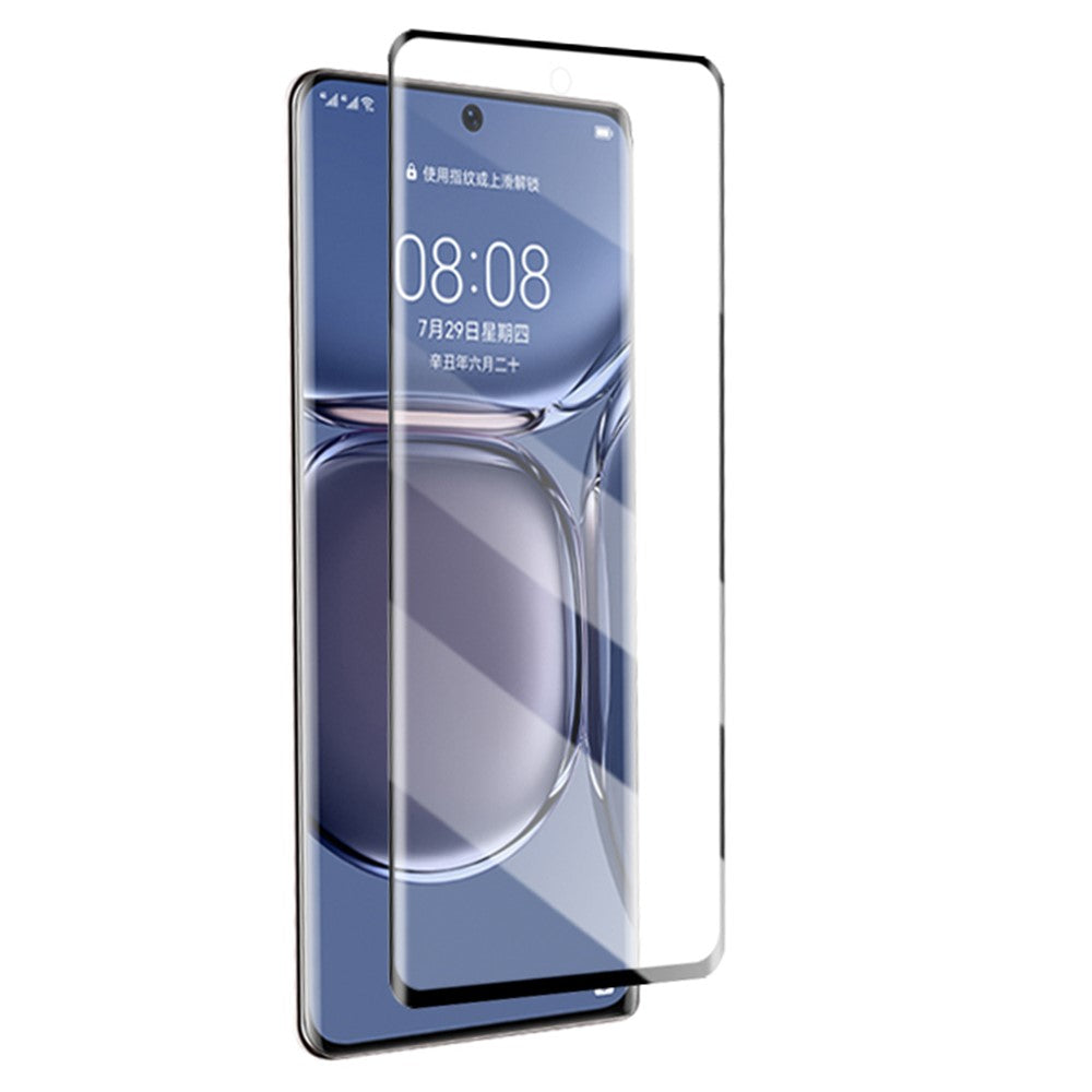 MOCOLO För Huawei P50 Pro Skärmskydd 3D Böjda Kanter Ultraklar Härdad Glasfilm med Helklistrad Lim