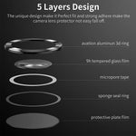 ENKAY HAT PRINCE För Samsung Galaxy S22 Ultra 5G 1 Set Ultraklart Härdat Glas Aluminiumlegering Bakkamera Linsring Skyddare