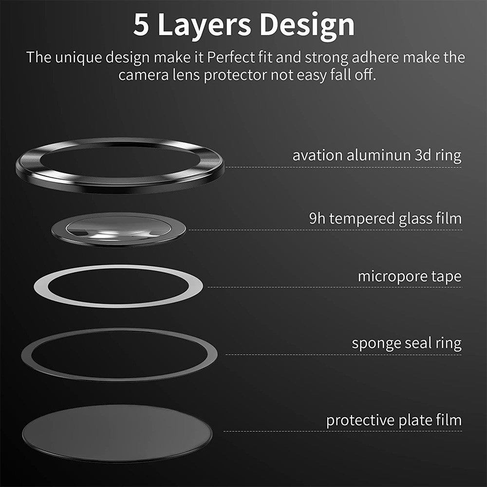 ENKAY HAT PRINCE För Samsung Galaxy S22 Ultra 5G 1 Set Ultraklart Härdat Glas Aluminiumlegering Bakkamera Linsring Skyddare