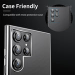 ENKAY HAT PRINCE För Samsung Galaxy S22 Ultra 5G 1 Set Ultraklart Härdat Glas Aluminiumlegering Bakkamera Linsring Skyddare