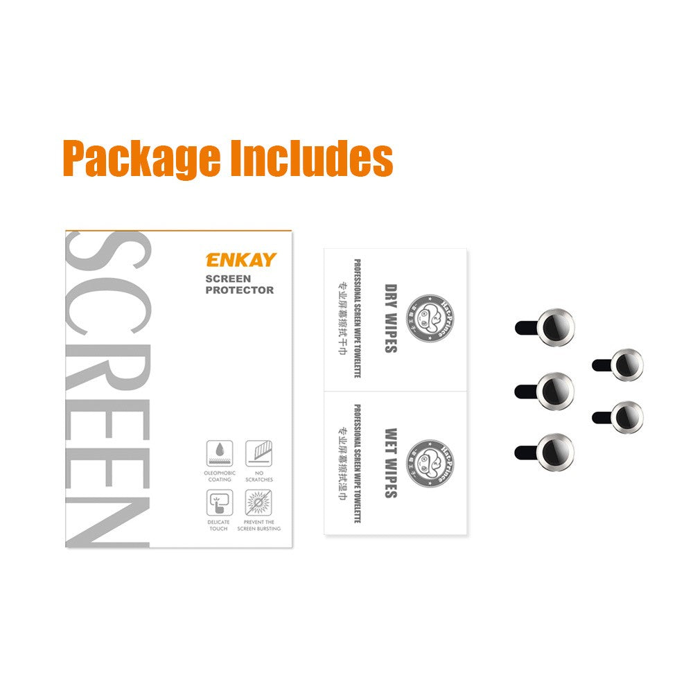 ENKAY HAT PRINCE För Samsung Galaxy S22 Ultra 5G 1 Set Ultraklart Härdat Glas Aluminiumlegering Bakkamera Linsring Skyddare