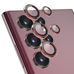 ENKAY HAT PRINCE För Samsung Galaxy S22 Ultra 5G 1 Set Ultraklart Härdat Glas Aluminiumlegering Bakkamera Linsring Skyddare