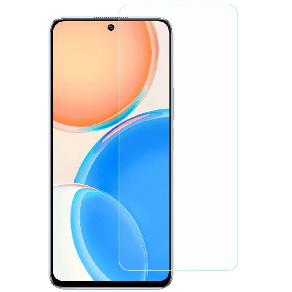 For Honor X8 4G Tempered Glass Phone Screen Protector 0.3mm Scratch-resistant Smooth Arc Edge Screen Film
