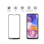 MOCOLO ridsefast hærdet glasfilm til Samsung Galaxy A23 4G / 5G (global version), heldækkende HD-klar, sekundærhærdet, eksplosionssikker, heldækkende limet skærmbeskyttelse