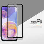 MOCOLO ridsefast hærdet glasfilm til Samsung Galaxy A23 4G / 5G (global version), heldækkende HD-klar, sekundærhærdet, eksplosionssikker, heldækkende limet skærmbeskyttelse