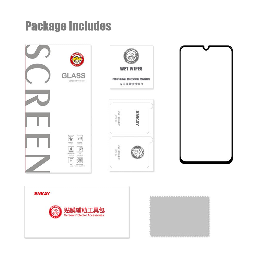 HAT PRINCE 2.5D Arc Edge Screen Film for Samsung Galaxy A33 5G, 0.26mm Full Glue Full Size 9H Tempered Glass Screen Protector