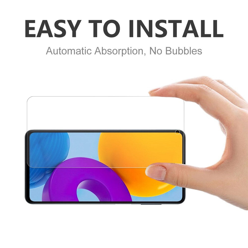 HAT PRINCE for Samsung Galaxy M52 5G Sensitive Touch 0.26mm 2.5D Arc Edge Full Glue 9H Tempered Glass Screen Protector
