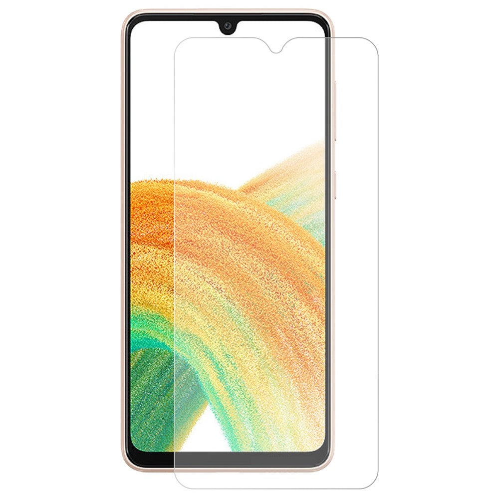 HAT PRINCE för Samsung Galaxy A33 5G Härdat Glas Film 2.5D Arc Edge 9H 0.26mm Helklistrad Skärmskydd