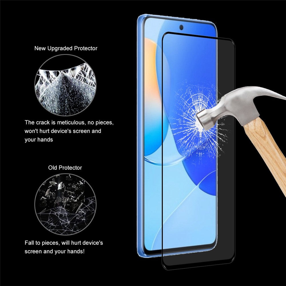 HAT PRINCE 2Pcs/Pack Full Coverage Screen Film for Huawei nova 9 SE, HD Anti-explosion 0.26mm 2.5D Arc Edge 9H Full Glue Tempered Glass Screen Protector