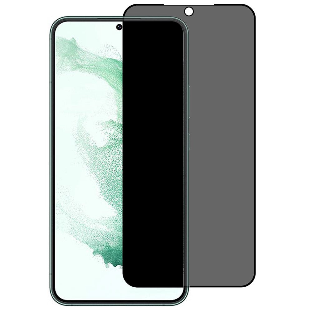 For Samsung Galaxy S22+ 5G / S23+ Privacy Anti-Spy Screen Protector Silk Printing Full Glue Tempered Glass Full Coverage Film