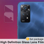 IMAK 1-set för Xiaomi Redmi Note 11E Pro/Note 11 Pro 4G (MediaTek)/Note 11 Pro 5G (Qualcomm)/Note 11 Pro+ 5G (Indien) HD genomskinligt härdat glas för kameralinsskydd