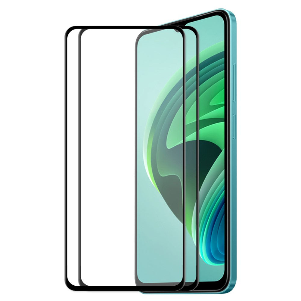 ENKAY HAT PRINCE 2 st/set HD skärmskydd för Xiaomi Redmi Note 11E 5G / Redmi 10 5G / Redmi 10 Prime+ 5G, heltäckande, heltäckande lim, fingeravtrycksskyddande 6D-silkestryck, härdat glasfilm