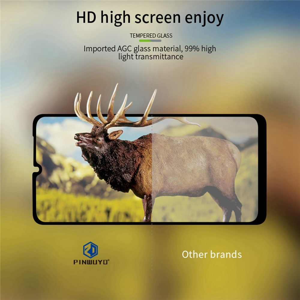 PINWUYO JK Härdat Glas Film Series-2 för Samsung Galaxy M33 5G (Global Version)/(Indisk Version) Heltäckande Anti-Spräng Anti-Olje Heltäckande Lim Skärmskydd